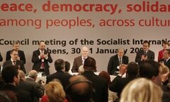 Election of George A. Papandreou as President of the Socialist International